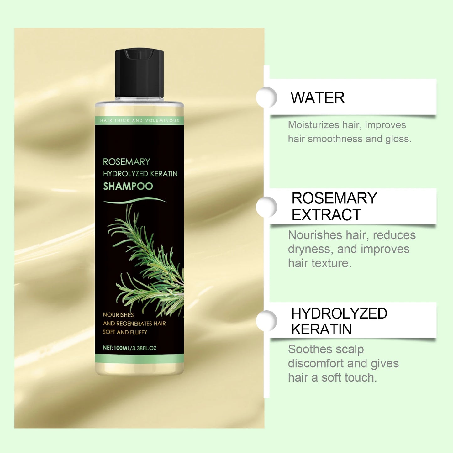Rosemary Natural Shampoo - Thickening Oil Control Hair Care