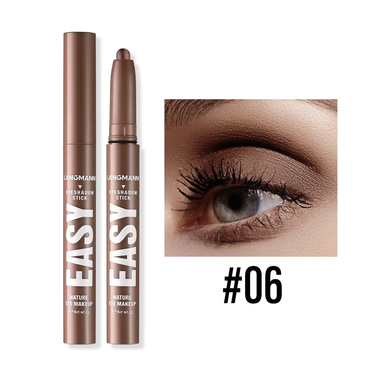 12-Color Pearly Waterproof Eyeshadow Stick Set