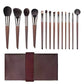 Natural Goat Hair Makeup Brush Set with Travel Case