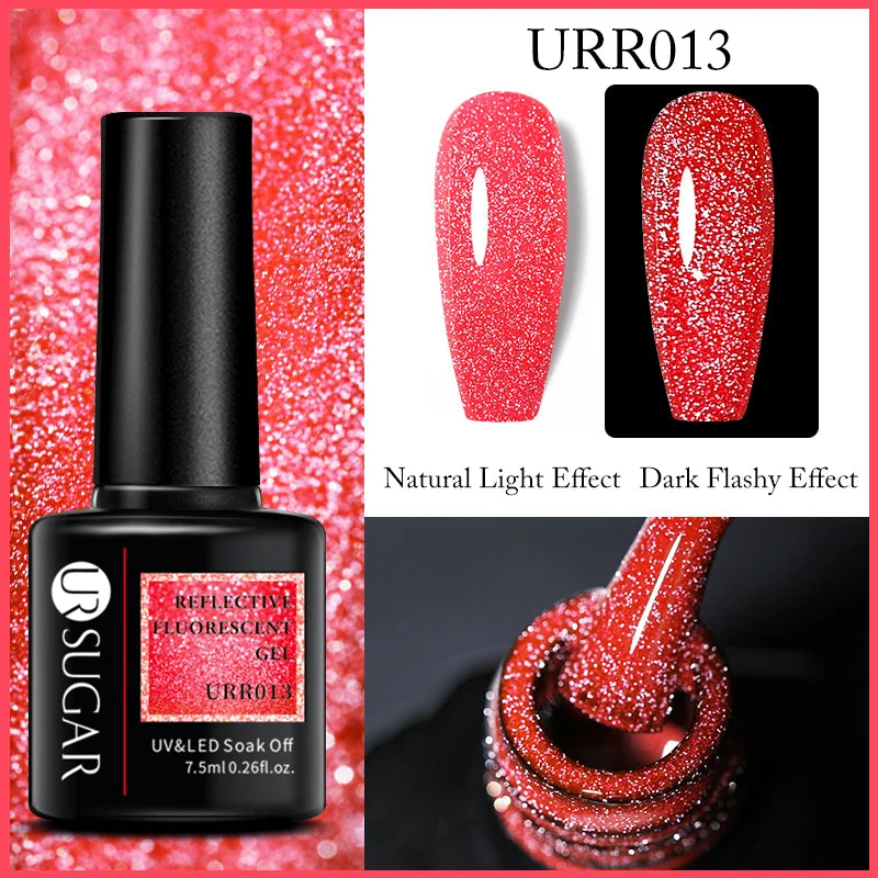 UR SUGAR 7.5ml Reflective Glitter Pink Sequin Gel Polish