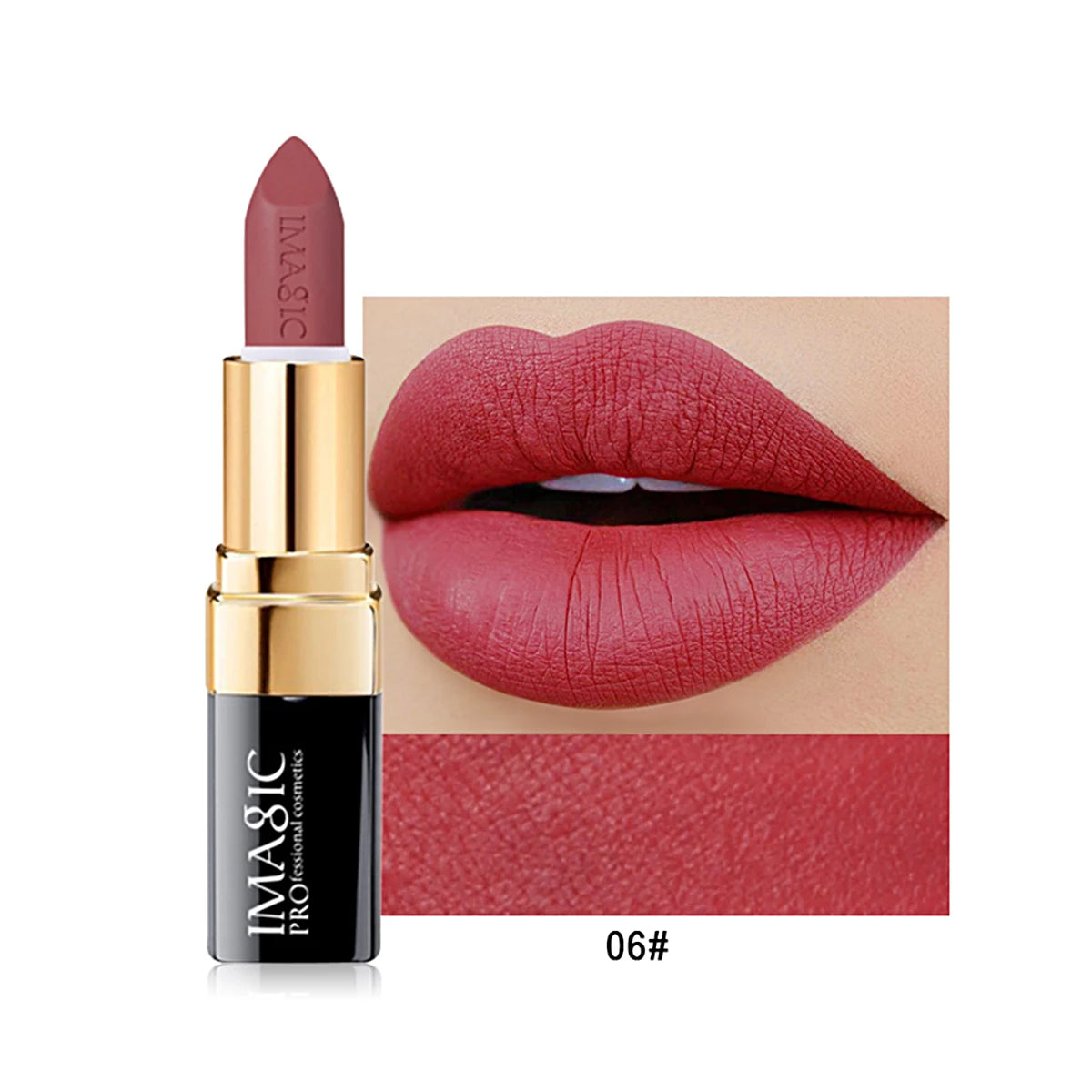 IMAGIC 12-Color Matte Velvet Lipstick Set - Nude Rouge Collection