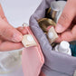 Round Waterproof Travel Makeup Bag - High Capacity Toiletry Organizer