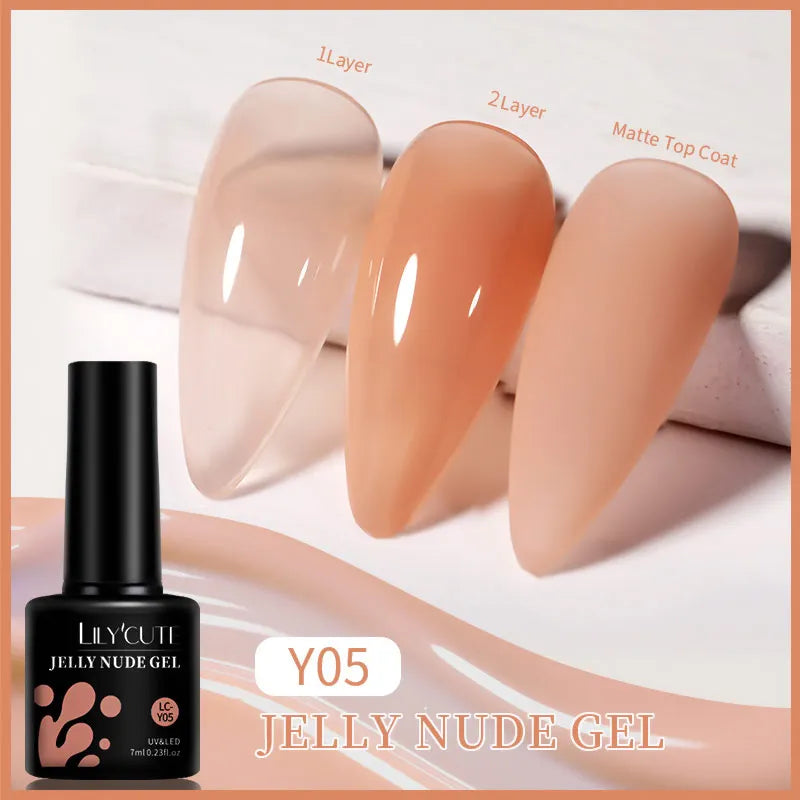LILYCUTE 7ml Base and No-Wipe Top Coat Gel Polish
