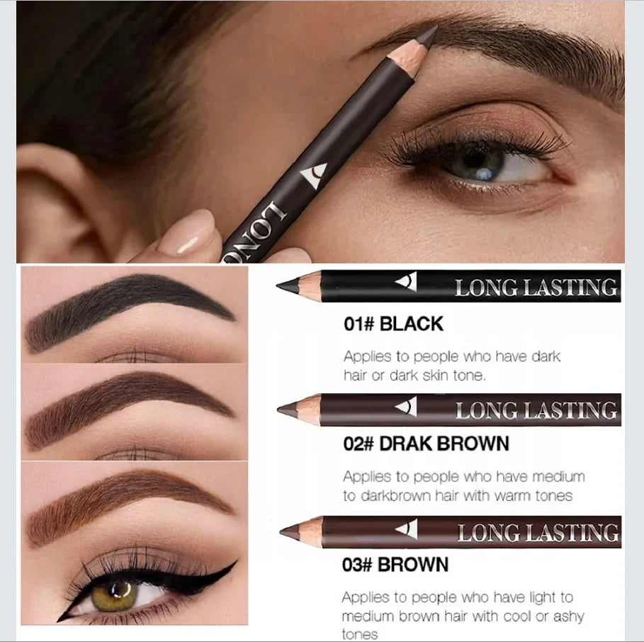 6/12-Piece Waterproof Eyebrow Pencil Set