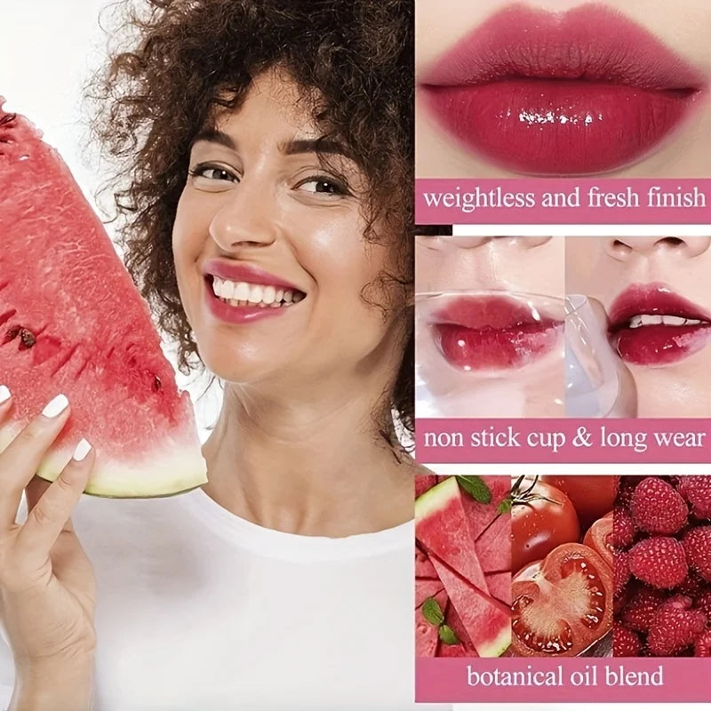 Fruity Water Gloss Lip Tint - Moisturizing Waterproof Liquid Color