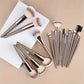3-20 Piece Makeup Brush Set - Brown Blending Beauty Tools