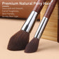 Natural Goat Hair Makeup Brush Set with Travel Case