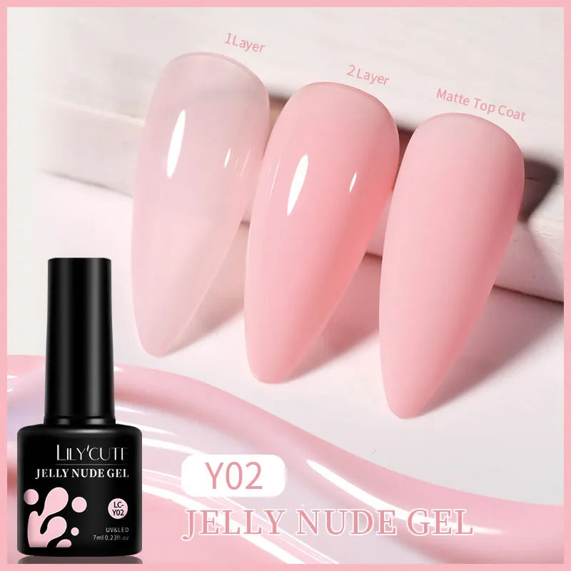 LILYCUTE 7ml Base and No-Wipe Top Coat Gel Polish
