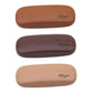 Wood Grain Hard Reading Glasses Case - PU Leather Eyeglass Box