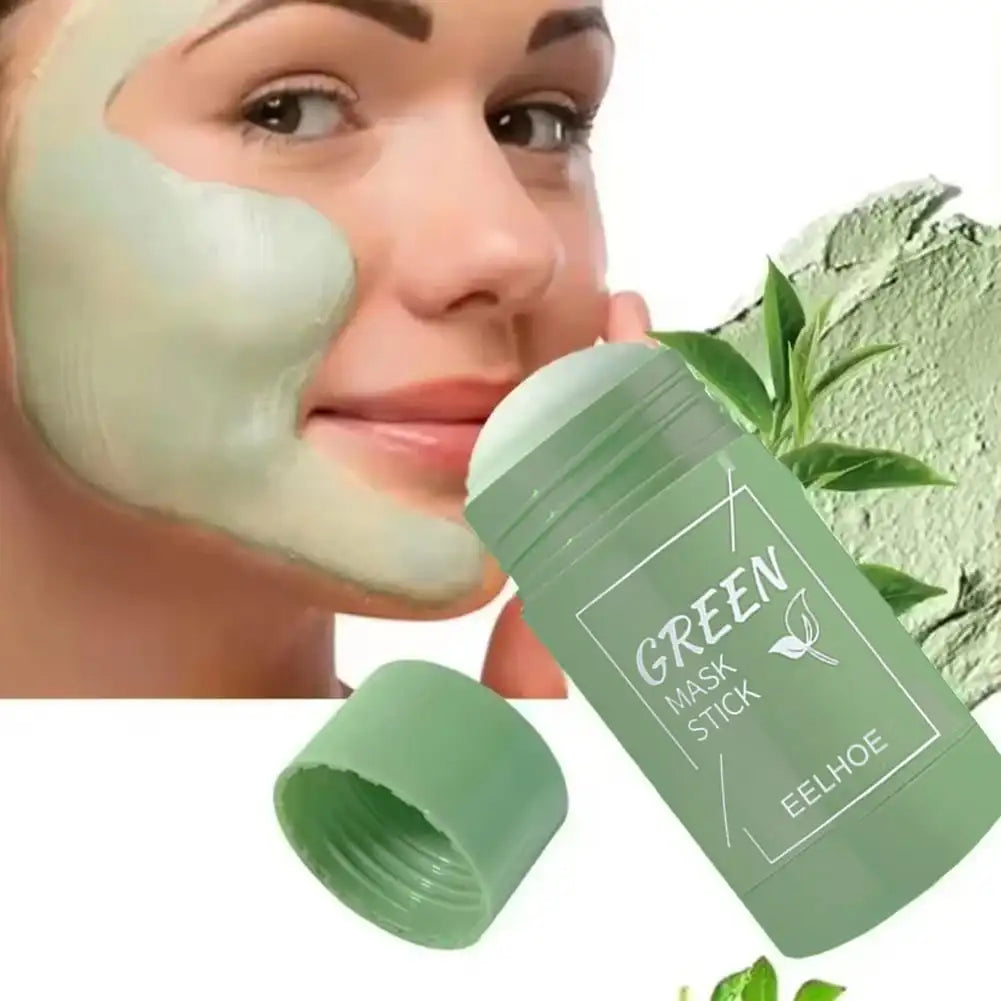 Green Tea Eggplant Solid Mud Mask - Pore Cleansing Stick