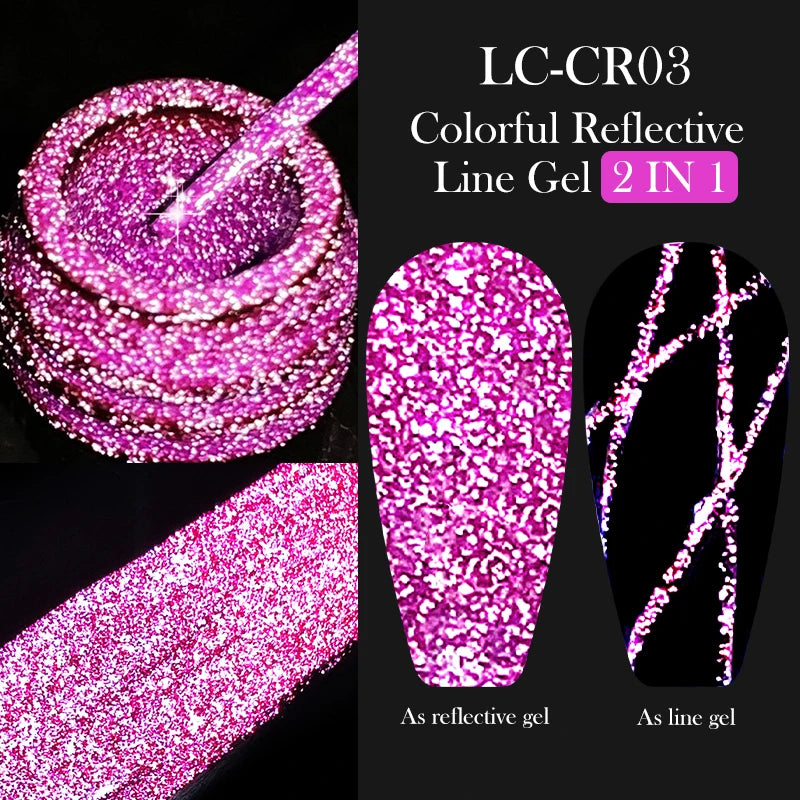 LILYCUTE 5ml Metallic Painting Liner Gel - Gold Silver Nail Art