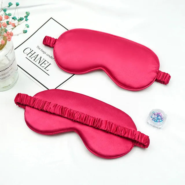 Soft Silk Sleep Mask - 100% Blackout Adjustable Eye Cover