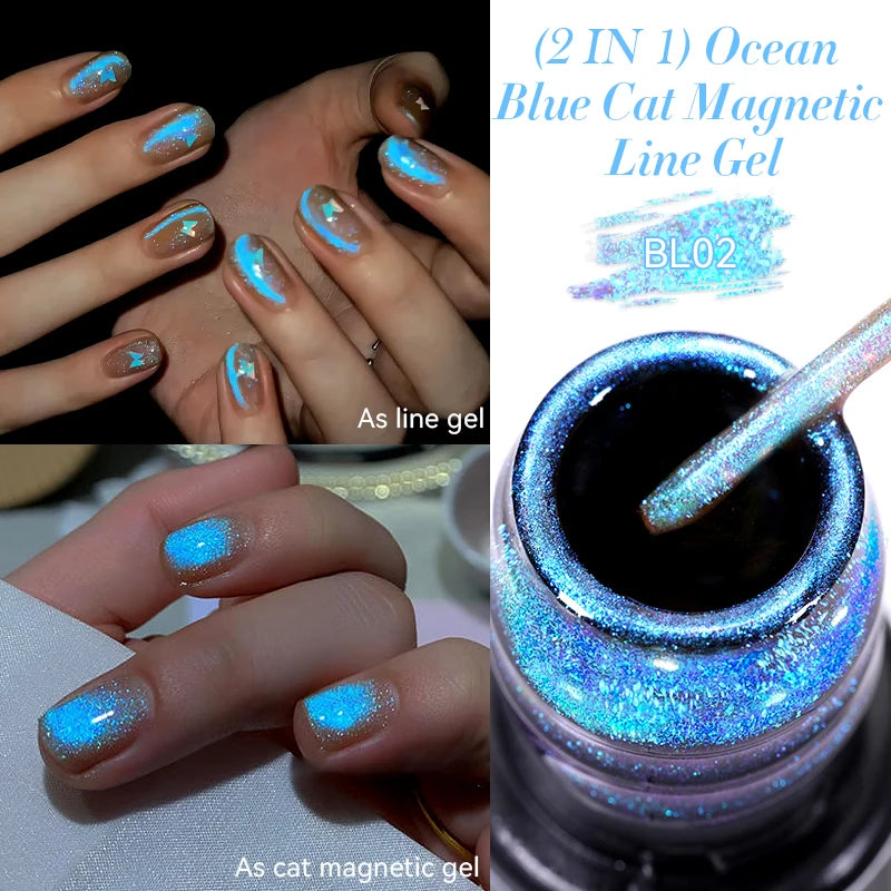 LILYCUTE 5ml Metallic Painting Liner Gel - Gold Silver Nail Art