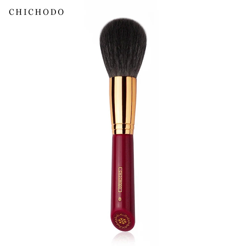 CHICHODO Animal Hair Makeup Brush - Wood Handle Beauty Tool