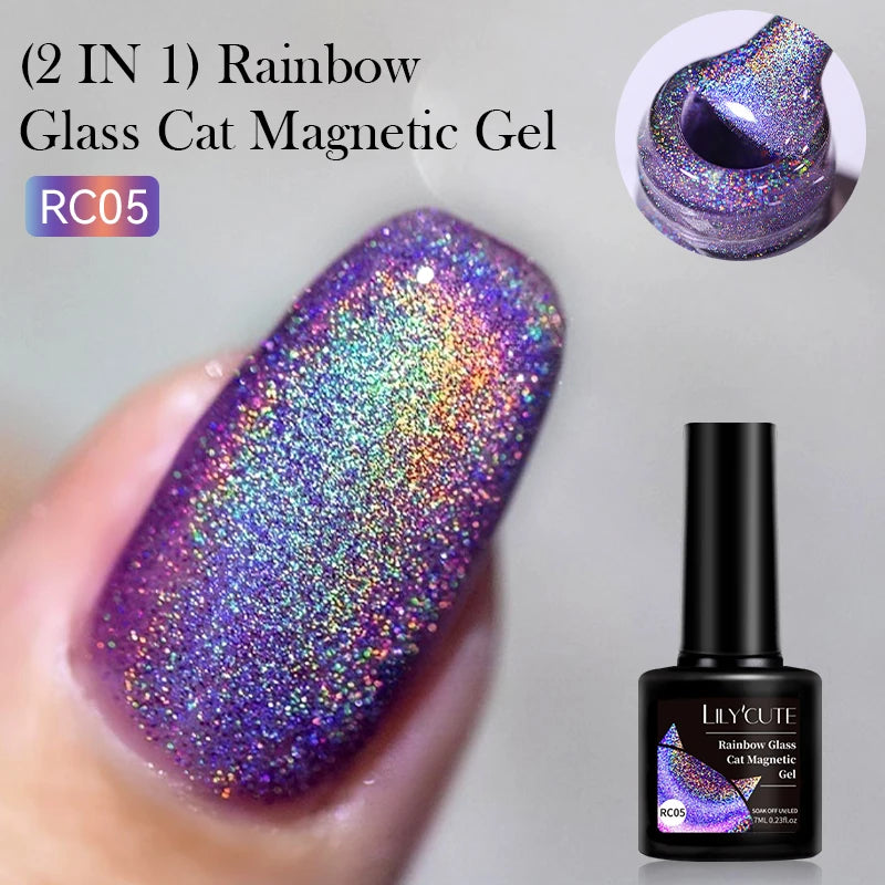 LILYCUTE 5ml Reflective Glitter Liner Gel - Champagne Nail Art