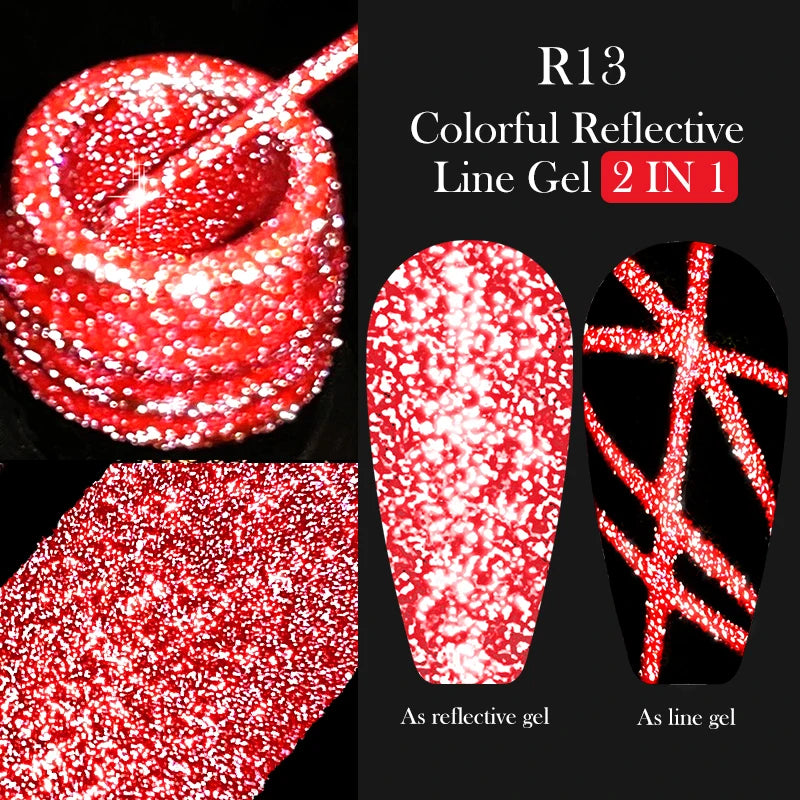 LILYCUTE 5ml Metallic Painting Liner Gel - Gold Silver Nail Art