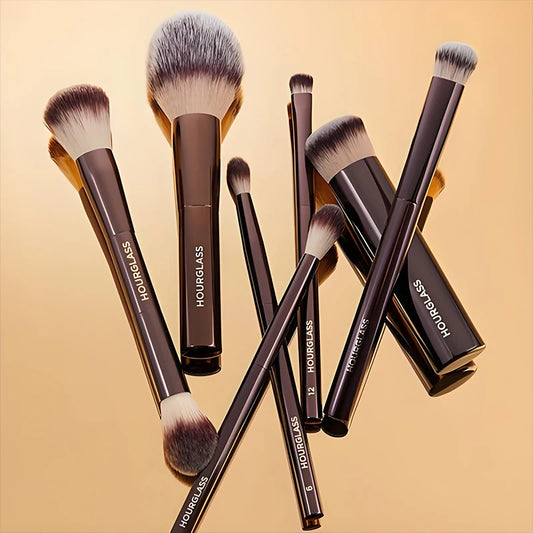 7-Piece Vegan Travel Makeup Brush Set with Bag and Gift Box