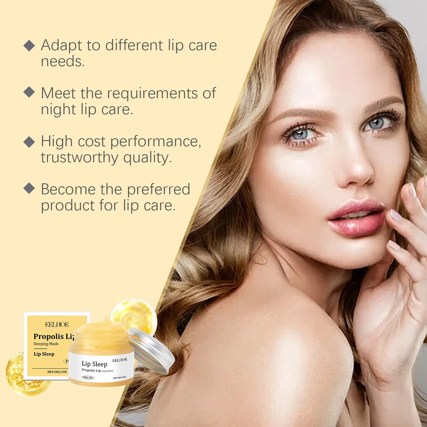 Propolis Overnight Lip Sleeping Mask - Exfoliating Repair Care