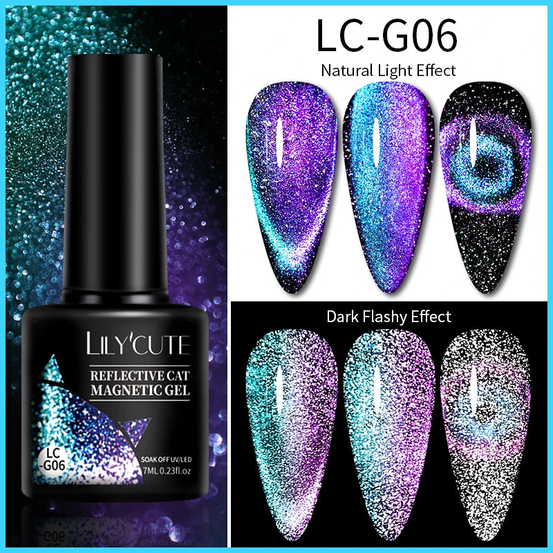 LILYCUTE 7ml 9D Cat Eye Magnetic Gel Polish