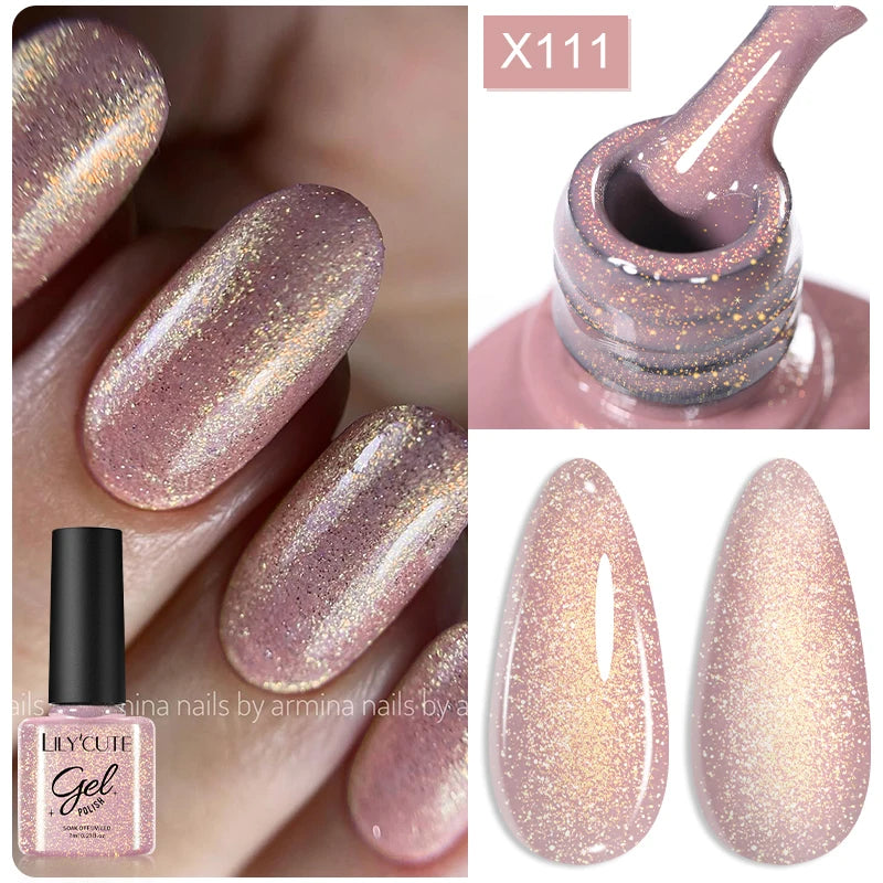 LILYCUTE 5ml Metallic Painting Liner Gel - Gold Silver Nail Art