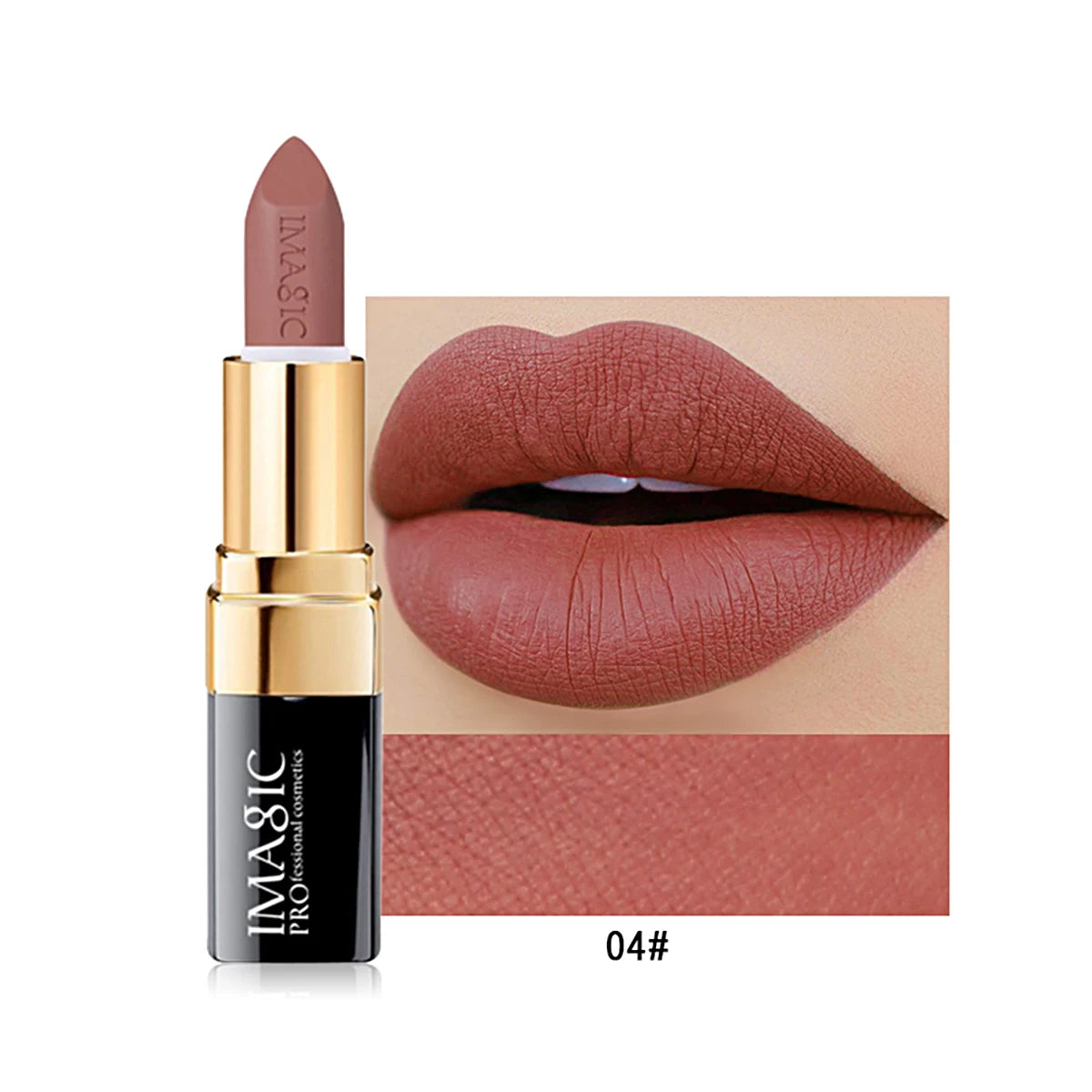 IMAGIC 12-Color Matte Velvet Lipstick Set - Nude Rouge Collection