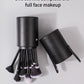 Black Multi-Use Makeup Brush Set - Foundation Blush and Concealer