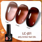 LILYCUTE 7ml Jelly Amber Gel Polish - Dark Bloom Leopard Nail Art