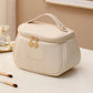 PU Leather Travel Makeup Case - Multi-Functional Toiletry Storage Bag