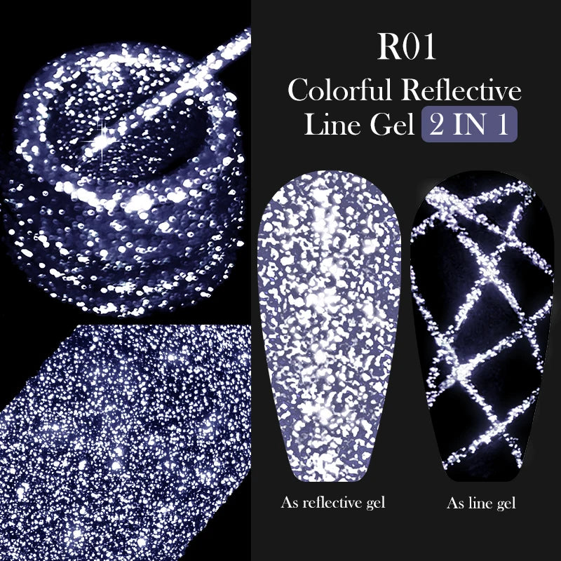 LILYCUTE 5ml Metallic Painting Liner Gel - Gold Silver Nail Art
