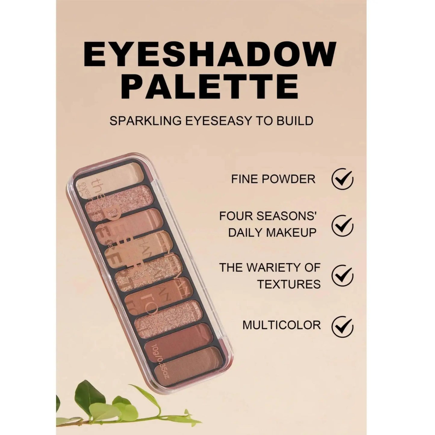 Desert Rose 9-Color Eyeshadow Palette - Earthy Matte Mineral Makeup
