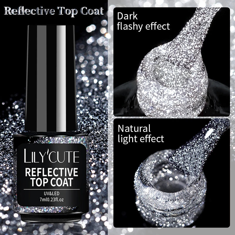 LILYCUTE 5ml Reflective Glitter Liner Gel - Champagne Nail Art