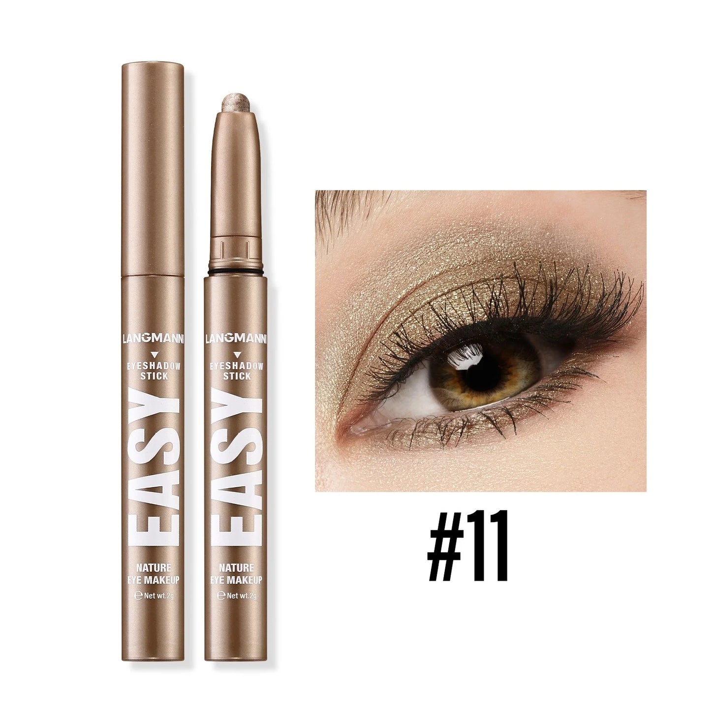12-Color Pearly Waterproof Eyeshadow Stick Set