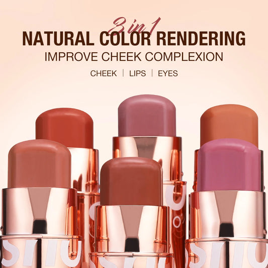 O.TWO.O High Pigment Blush Stick - Lip Cheek and Eye Cream