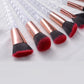10-Piece Unicorn Glitter Makeup Brush Set - Foundation and Eye Tools