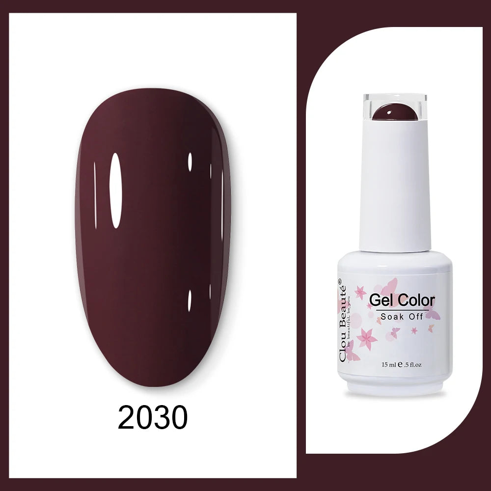 Clou Beaute 15ml Army Green Gel Polish - HEMA and TPO Free