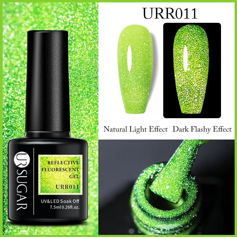 UR SUGAR 7.5ml Reflective Glitter Pink Sequin Gel Polish