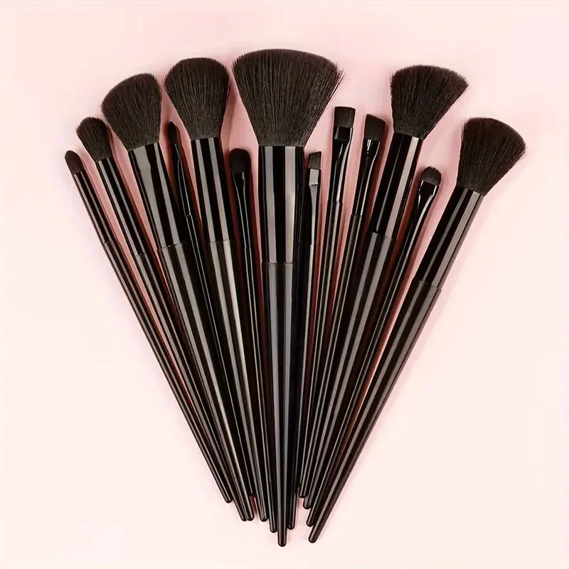 13-Piece Soft Makeup Brush Set - Foundation Blush and Eye Tools