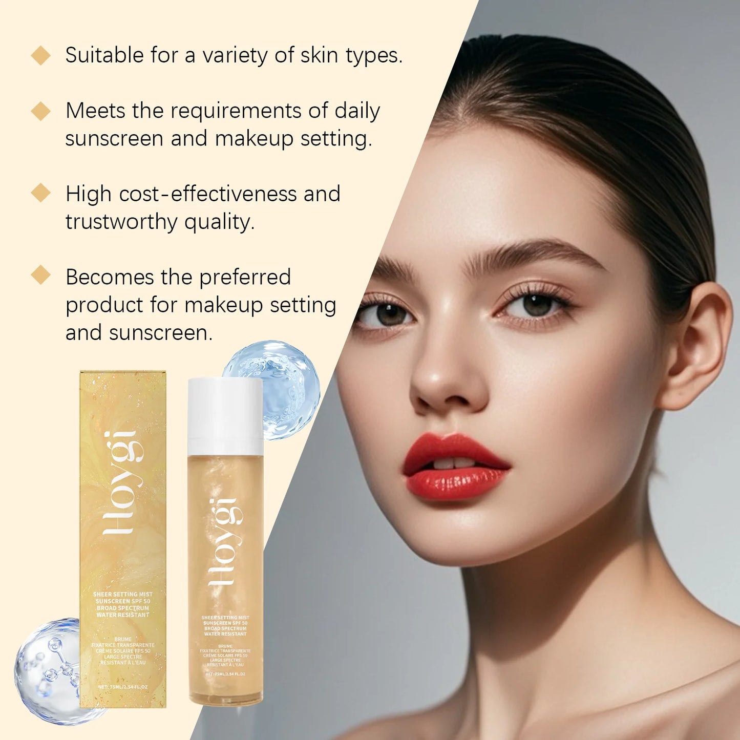 SPF 50+ Makeup Setting Spray - Sun Protection Face Mist