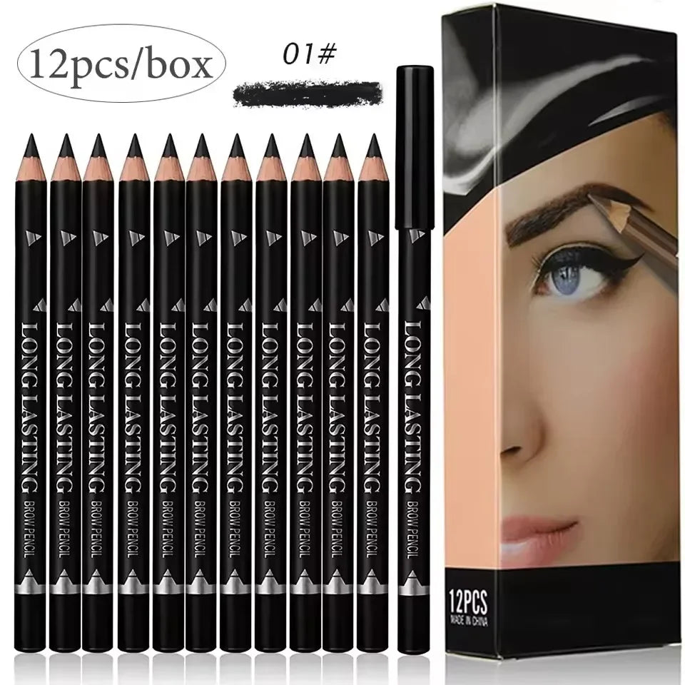 6/12-Piece Waterproof Eyebrow Pencil Set