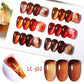 LILYCUTE 7ml Jelly Amber Gel Polish - Dark Bloom Leopard Nail Art
