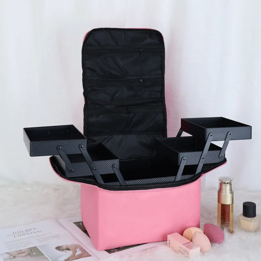 Multi-Layer Waterproof Nail Art Tool Box - Portable Beauty Case
