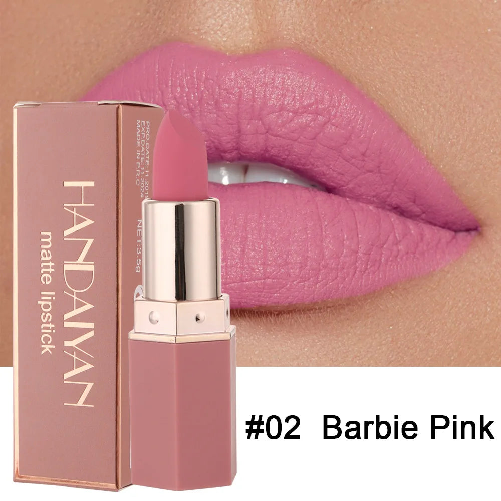 Handaiyan 6-Color Waterproof Velvet Nude Lipstick Set