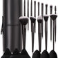 Black Multi-Use Makeup Brush Set - Foundation Blush and Concealer