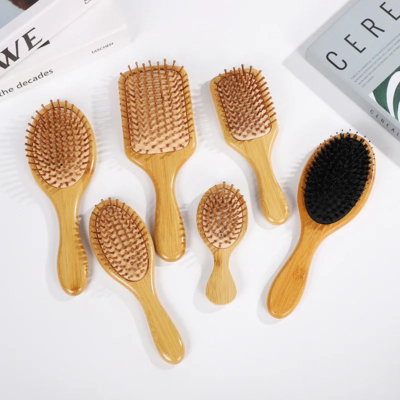 SDOTTOR Bamboo Hair Brush - Anti-Static Air Massage Comb