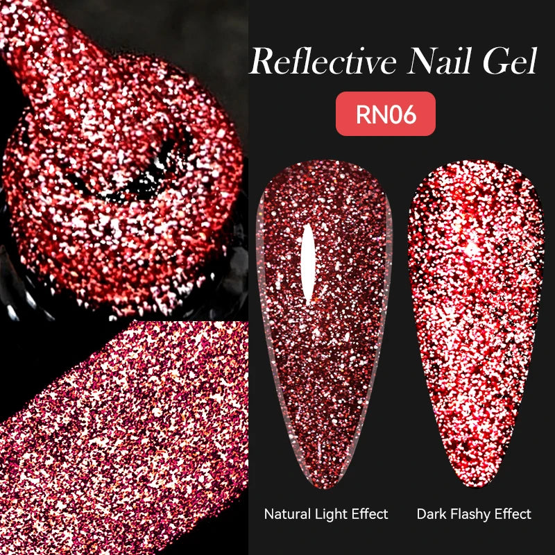 LILYCUTE 5ml Reflective Glitter Liner Gel - Champagne Nail Art