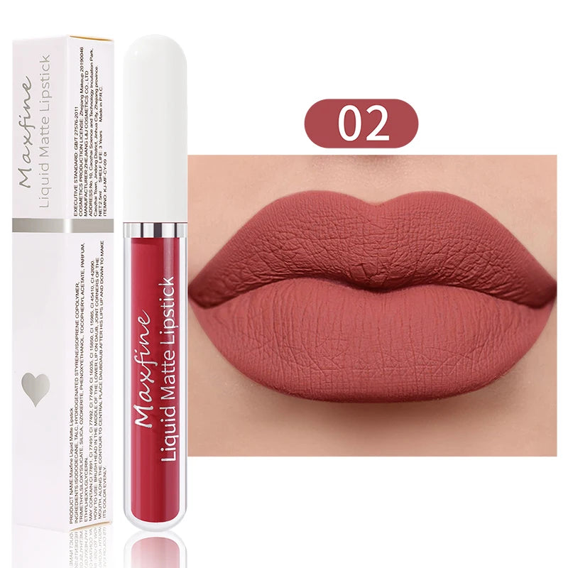 Matte Liquid Lipstick - Waterproof Velvet Lip Glaze