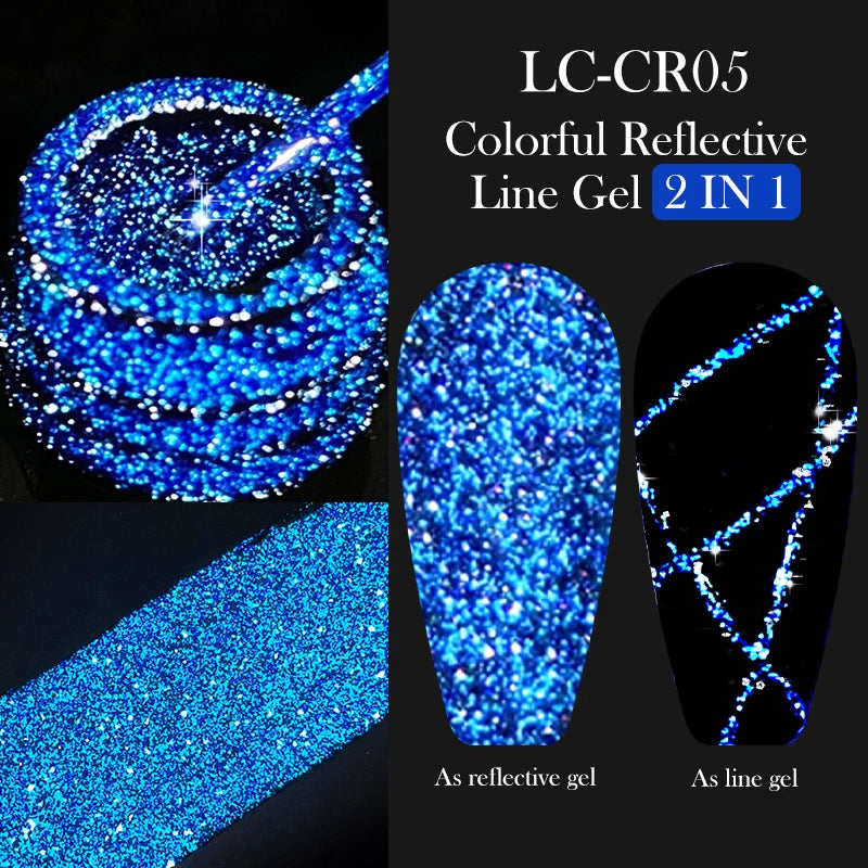 LILYCUTE 5ml Metallic Painting Liner Gel - Gold Silver Nail Art