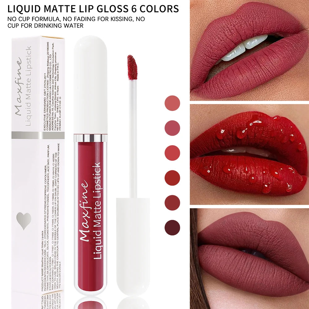 Matte Liquid Lipstick - Waterproof Velvet Lip Glaze