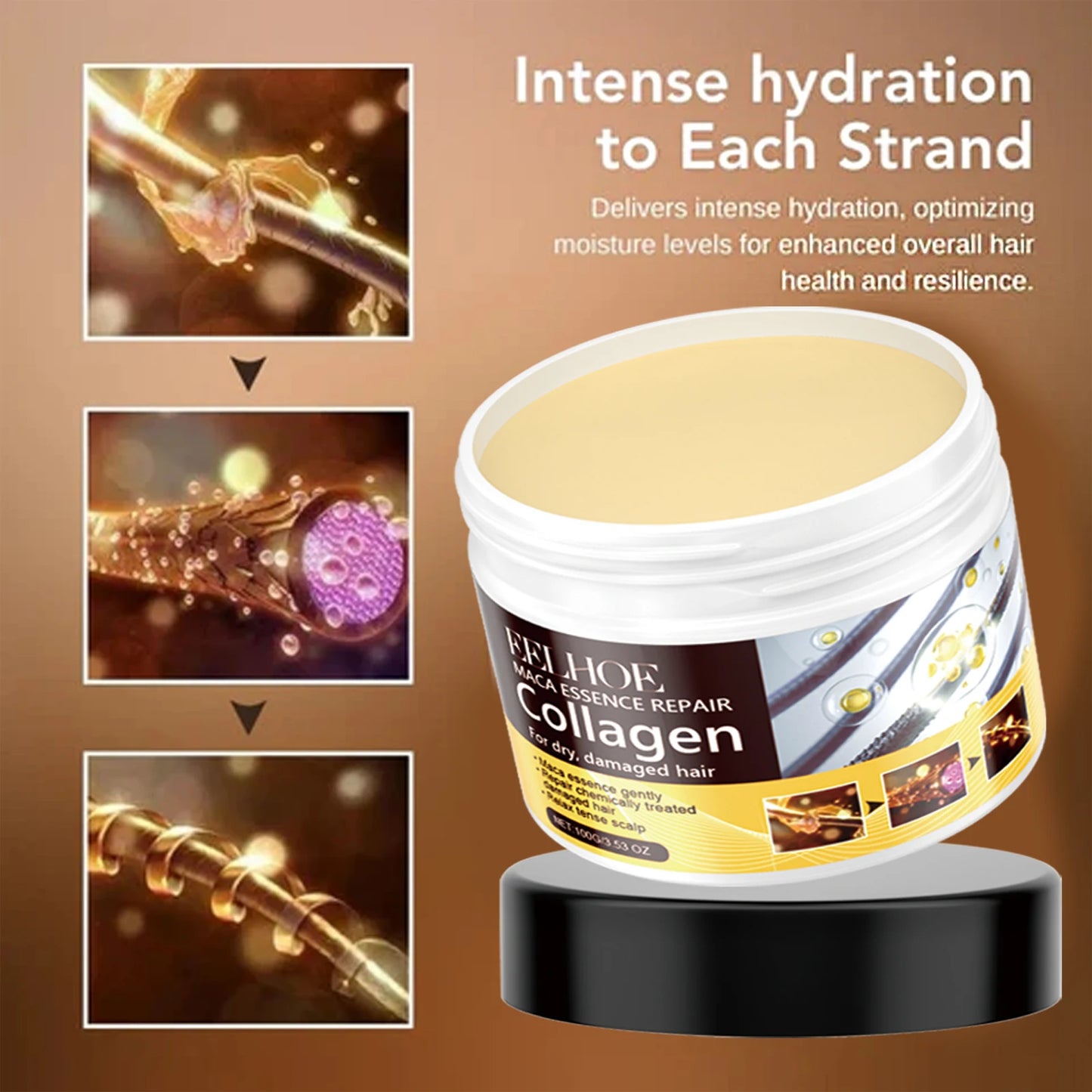 Collagen Hair Mask Treatment - Softening Care for Dry Frizzy Hair