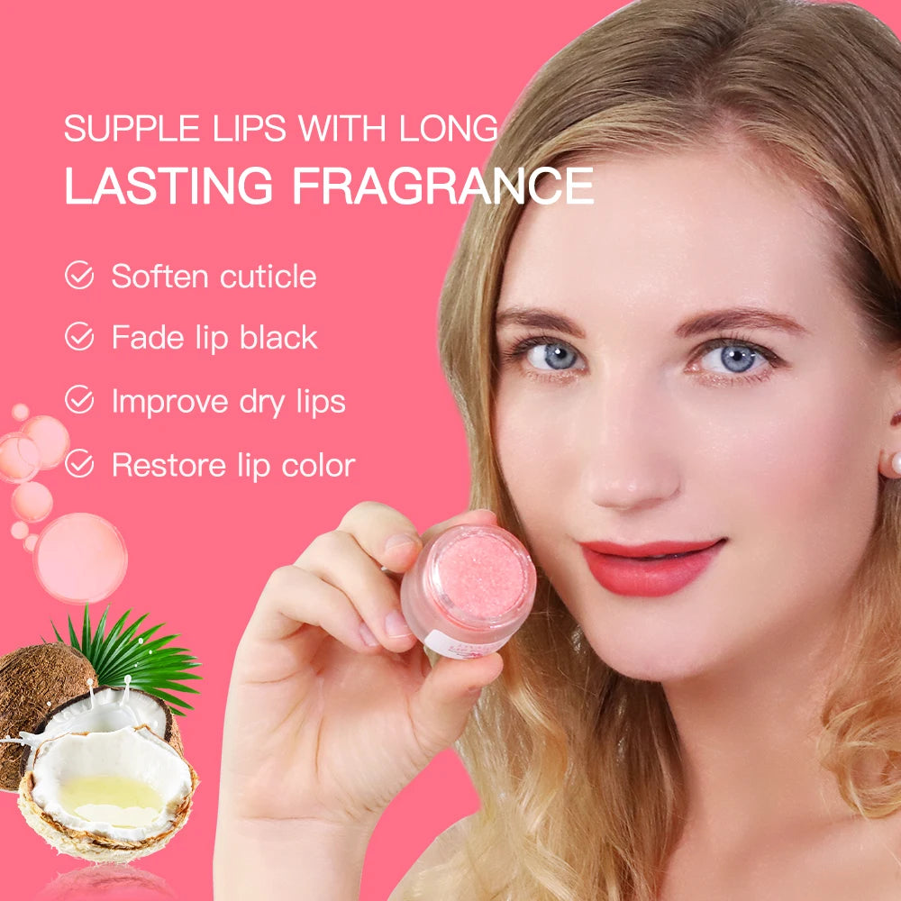 Pink Lip Scrub Cream - Exfoliating Moisturizing Lip Care